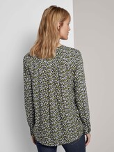 Gemusterte Henley-Bluse mit Turn-Ups - Frauen - navy green floral design Gemusterte Henley-Bluse mit Turn-Ups - Frauen - navy green floral design - 2 - TOM TAILOR