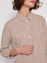 Gestreifte Hemdbluse - Frauen - camel white stripe Gestreifte Hemdbluse - Frauen - camel white stripe - 9 - TOM TAILOR