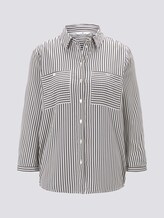Gestreifte Hemdbluse - Frauen - grey vertical stripe Gestreifte Hemdbluse - Frauen - grey vertical stripe - 7 - TOM TAILOR