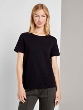 Lockeres Basic-T-Shirt - Frauen - Deep Black Lockeres Basic-T-Shirt - Frauen - Deep Black - 1 - TOM TAILOR Denim