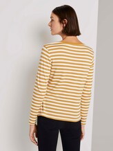 Striped long-sleeved shirt - Women - yellow white stripe Striped long-sleeved shirt - Women - yellow white stripe - 2 - TOM TAILOR Denim