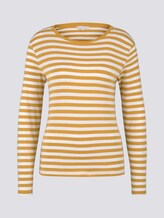 Striped long-sleeved shirt - Women - yellow white stripe Striped long-sleeved shirt - Women - yellow white stripe - 7 - TOM TAILOR Denim