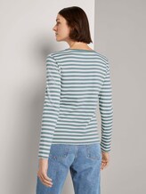 Gestreiftes Langarmshirt - Frauen - mineral white stripe Gestreiftes Langarmshirt - Frauen - mineral white stripe - 2 - TOM TAILOR Denim