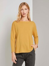 Strukturiertes Boxy-Shirt - Frauen - Indian Spice Yellow Strukturiertes Boxy-Shirt - Frauen - Indian Spice Yellow - 1 - TOM TAILOR Denim