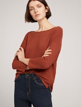 Strukturiertes Boxy-Shirt - Frauen - Rust Orange Strukturiertes Boxy-Shirt - Frauen - Rust Orange - 5 - TOM TAILOR Denim