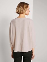 T-Shirt mit Fledermausärmeln - Frauen - creme beige melange T-Shirt mit Fledermausärmeln - Frauen - creme beige melange - 2 - TOM TAILOR Denim