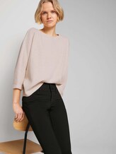 T-Shirt mit Fledermausärmeln - Frauen - creme beige melange T-Shirt mit Fledermausärmeln - Frauen - creme beige melange - 5 - TOM TAILOR Denim