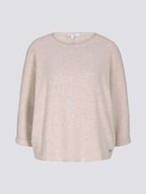 T-Shirt mit Fledermausärmeln - Frauen - creme beige melange T-Shirt mit Fledermausärmeln - Frauen - creme beige melange - 7 - TOM TAILOR Denim