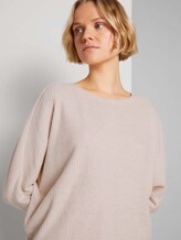 T-Shirt mit Fledermausärmeln - Frauen - creme beige melange T-Shirt mit Fledermausärmeln - Frauen - creme beige melange - 9 - TOM TAILOR Denim