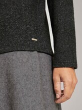Meliertes Sweatshirt mit Stehkragen - Frauen - Shale Grey Melange Meliertes Sweatshirt mit Stehkragen - Frauen - Shale Grey Melange - 10 - TOM TAILOR Denim