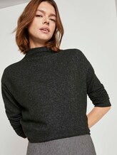 Meliertes Sweatshirt mit Stehkragen - Frauen - Shale Grey Melange Meliertes Sweatshirt mit Stehkragen - Frauen - Shale Grey Melange - 5 - TOM TAILOR Denim