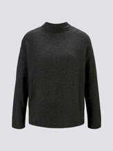 Meliertes Sweatshirt mit Stehkragen - Frauen - Shale Grey Melange Meliertes Sweatshirt mit Stehkragen - Frauen - Shale Grey Melange - 7 - TOM TAILOR Denim