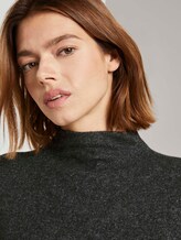 Meliertes Sweatshirt mit Stehkragen - Frauen - Shale Grey Melange Meliertes Sweatshirt mit Stehkragen - Frauen - Shale Grey Melange - 9 - TOM TAILOR Denim