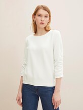Strukturiertes Sweatshirt - Frauen - Off White Strukturiertes Sweatshirt - Frauen - Off White - 1 - TOM TAILOR Denim