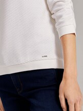 Strukturiertes Sweatshirt - Frauen - Off White Strukturiertes Sweatshirt - Frauen - Off White - 10 - TOM TAILOR Denim