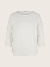 Strukturiertes Sweatshirt - Frauen - Off White Strukturiertes Sweatshirt - Frauen - Off White - 7 - TOM TAILOR Denim