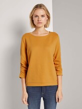 Strukturiertes Sweatshirt - Frauen - Indian Spice Yellow Strukturiertes Sweatshirt - Frauen - Indian Spice Yellow - 1 - TOM TAILOR Denim