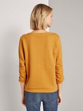 Strukturiertes Sweatshirt - Frauen - Indian Spice Yellow Strukturiertes Sweatshirt - Frauen - Indian Spice Yellow - 2 - TOM TAILOR Denim