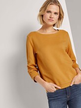 Strukturiertes Sweatshirt - Frauen - Indian Spice Yellow Strukturiertes Sweatshirt - Frauen - Indian Spice Yellow - 5 - TOM TAILOR Denim