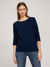 Textured sweatshirt - Women - Sky Captain Blue Textured sweatshirt - Women - Sky Captain Blue - 1 - TOM TAILOR Denim