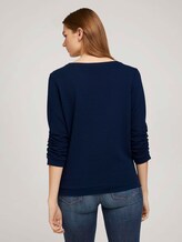 Textured sweatshirt - Women - Sky Captain Blue Textured sweatshirt - Women - Sky Captain Blue - 2 - TOM TAILOR Denim
