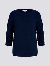 Textured sweatshirt - Women - Sky Captain Blue Textured sweatshirt - Women - Sky Captain Blue - 7 - TOM TAILOR Denim