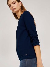 Textured sweatshirt - Women - Sky Captain Blue Textured sweatshirt - Women - Sky Captain Blue - 9 - TOM TAILOR Denim