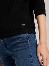 Strukturiertes Sweatshirt - Frauen - Deep Black Strukturiertes Sweatshirt - Frauen - Deep Black - 10 - TOM TAILOR Denim