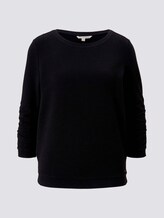 Strukturiertes Sweatshirt - Frauen - Deep Black Strukturiertes Sweatshirt - Frauen - Deep Black - 7 - TOM TAILOR Denim