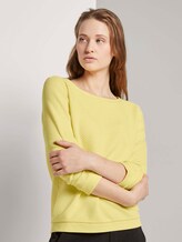 Strukturiertes Sweatshirt - Frauen - honey popcorn Strukturiertes Sweatshirt - Frauen - honey popcorn - 1 - TOM TAILOR Denim