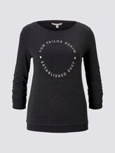 Print-Sweatshirt mit 3/4-Arm - Frauen - Shale Grey Melange Print-Sweatshirt mit 3/4-Arm - Frauen - Shale Grey Melange - 7 - TOM TAILOR Denim