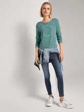Print-Sweatshirt mit 3/4-Arm - Frauen - Mineral Stone Blue Print-Sweatshirt mit 3/4-Arm - Frauen - Mineral Stone Blue - 3 - TOM TAILOR Denim