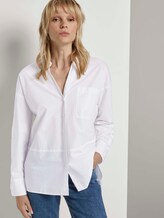 Hemdbluse mit Knopfleistendetail am Ärmel - Frauen - White Hemdbluse mit Knopfleistendetail am Ärmel - Frauen - White - 5 - Mine to five