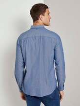 Gemustertes Hemd mit Brusttasche - Männer - blue white structure Gemustertes Hemd mit Brusttasche - Männer - blue white structure - 2 - TOM TAILOR