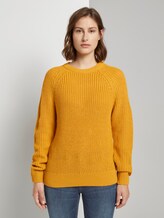 Basic Pullover mit Raglan-Ärmeln - Frauen - Indian Spice Yellow Basic Pullover mit Raglan-Ärmeln - Frauen - Indian Spice Yellow - 1 - TOM TAILOR Denim