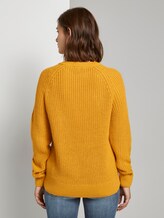 Basic Pullover mit Raglan-Ärmeln - Frauen - Indian Spice Yellow Basic Pullover mit Raglan-Ärmeln - Frauen - Indian Spice Yellow - 2 - TOM TAILOR Denim