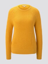Basic Pullover mit Raglan-Ärmeln - Frauen - Indian Spice Yellow Basic Pullover mit Raglan-Ärmeln - Frauen - Indian Spice Yellow - 7 - TOM TAILOR Denim