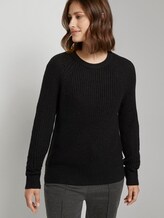 Basic Pullover mit Raglan-Ärmeln - Frauen - Deep Black Basic Pullover mit Raglan-Ärmeln - Frauen - Deep Black - 5 - TOM TAILOR Denim
