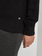 Basic Pullover mit Raglan-Ärmeln - Frauen - Deep Black Basic Pullover mit Raglan-Ärmeln - Frauen - Deep Black - 9 - TOM TAILOR Denim