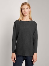 Pullover mit Fledermausärmeln - Frauen - Shale Grey Melange Pullover mit Fledermausärmeln - Frauen - Shale Grey Melange - 1 - TOM TAILOR Denim