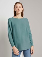 Pullover mit Fledermausärmeln - Frauen - Mineral Stone Blue Pullover mit Fledermausärmeln - Frauen - Mineral Stone Blue - 1 - TOM TAILOR Denim