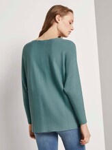 Pullover mit Fledermausärmeln - Frauen - Mineral Stone Blue Pullover mit Fledermausärmeln - Frauen - Mineral Stone Blue - 2 - TOM TAILOR Denim