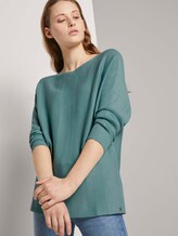Pullover mit Fledermausärmeln - Frauen - Mineral Stone Blue Pullover mit Fledermausärmeln - Frauen - Mineral Stone Blue - 5 - TOM TAILOR Denim