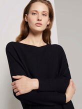 Pullover mit Fledermausärmeln - Frauen - Deep Black Pullover mit Fledermausärmeln - Frauen - Deep Black - 9 - TOM TAILOR Denim
