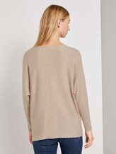 Pullover mit Fledermausärmeln - Frauen - cozy beige melange Pullover mit Fledermausärmeln - Frauen - cozy beige melange - 2 - TOM TAILOR Denim