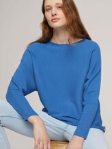 Pullover mit Fledermausärmeln - Frauen - mid blue Pullover mit Fledermausärmeln - Frauen - mid blue - 5 - TOM TAILOR Denim