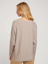 Pullover mit Fledermausärmeln - Frauen - soft cozy beige melange Pullover mit Fledermausärmeln - Frauen - soft cozy beige melange - 2 - TOM TAILOR Denim