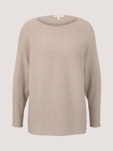 Pullover mit Fledermausärmeln - Frauen - soft cozy beige melange Pullover mit Fledermausärmeln - Frauen - soft cozy beige melange - 7 - TOM TAILOR Denim