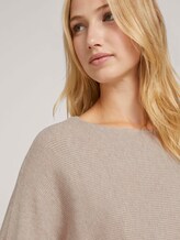 Pullover mit Fledermausärmeln - Frauen - soft cozy beige melange Pullover mit Fledermausärmeln - Frauen - soft cozy beige melange - 9 - TOM TAILOR Denim