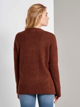 Pullover mit V-Ausschnitt - Frauen - rust orange melange Pullover mit V-Ausschnitt - Frauen - rust orange melange - 2 - TOM TAILOR Denim